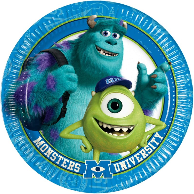 Monsters Inc Round Dinner Plates (8pk)