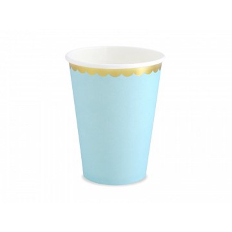 Pastel Blue Cups 220ml - 6ct