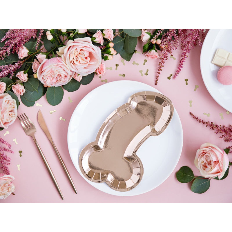 Plates Same Penis Forever, Rose Gold, 26.5x15.5cm