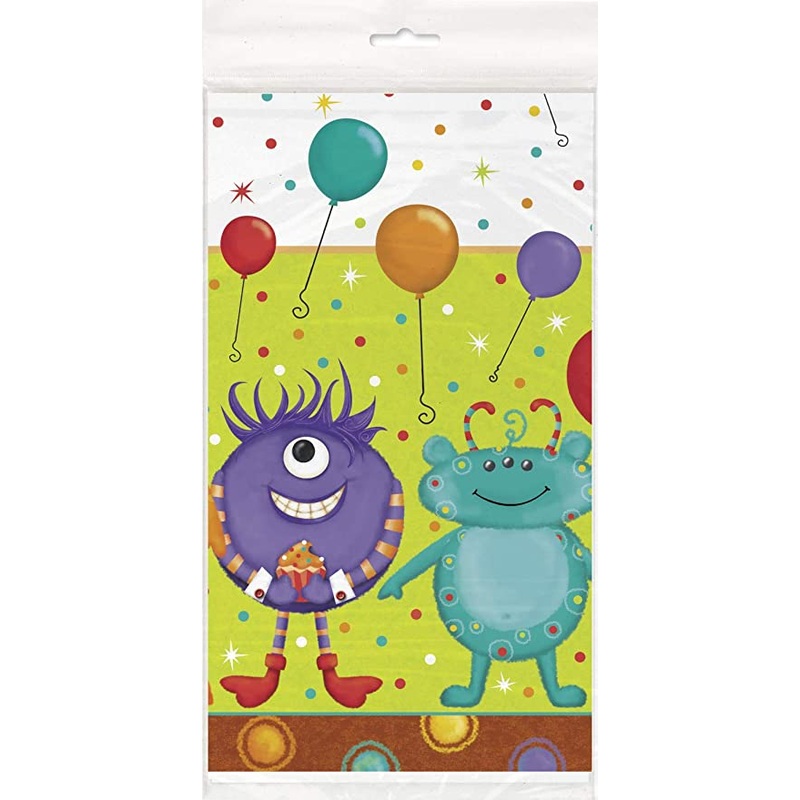Alien Fun Plastic Tablecover = 54in x 84in