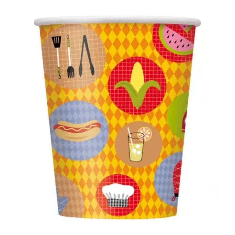 Barbecue Cookout 9oz Paper Cups (8ct)
