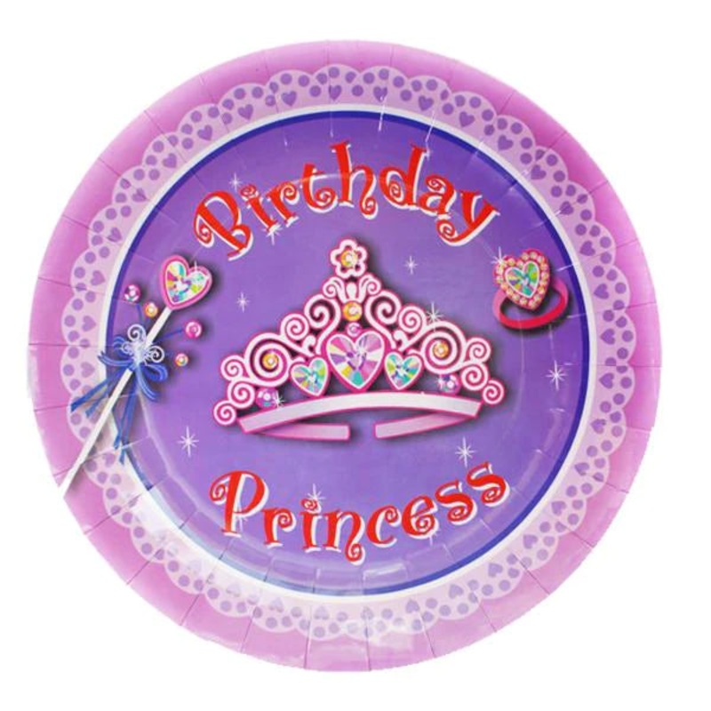 Birthday Princess Paper Plates - 12ct