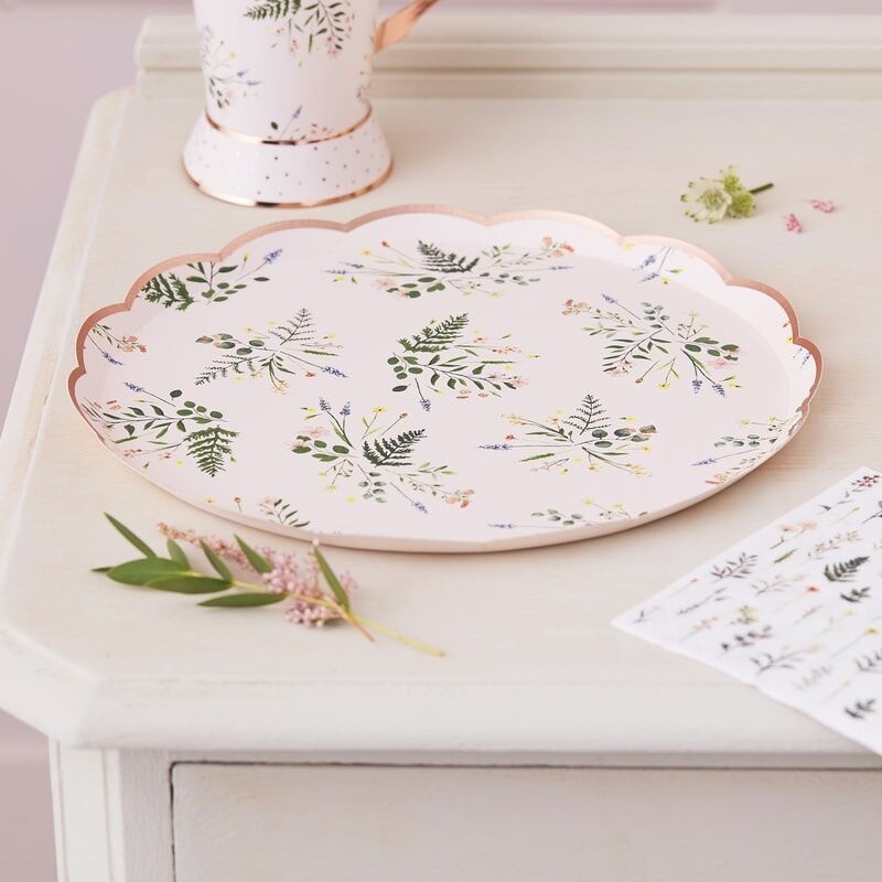 Ginger Ray Lets Partea Floral Paper Plates