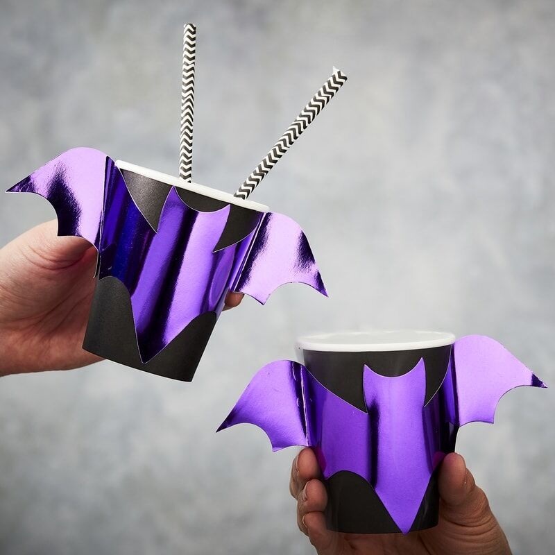 Halloween Paper Bat Cups