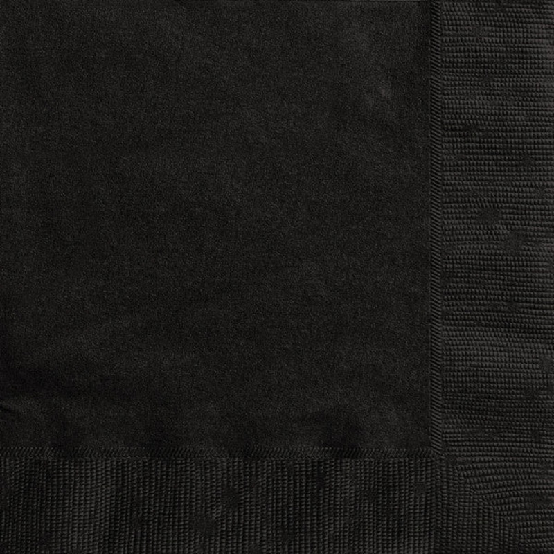 Midnight Black Solid Luncheon Napkins, 20ct