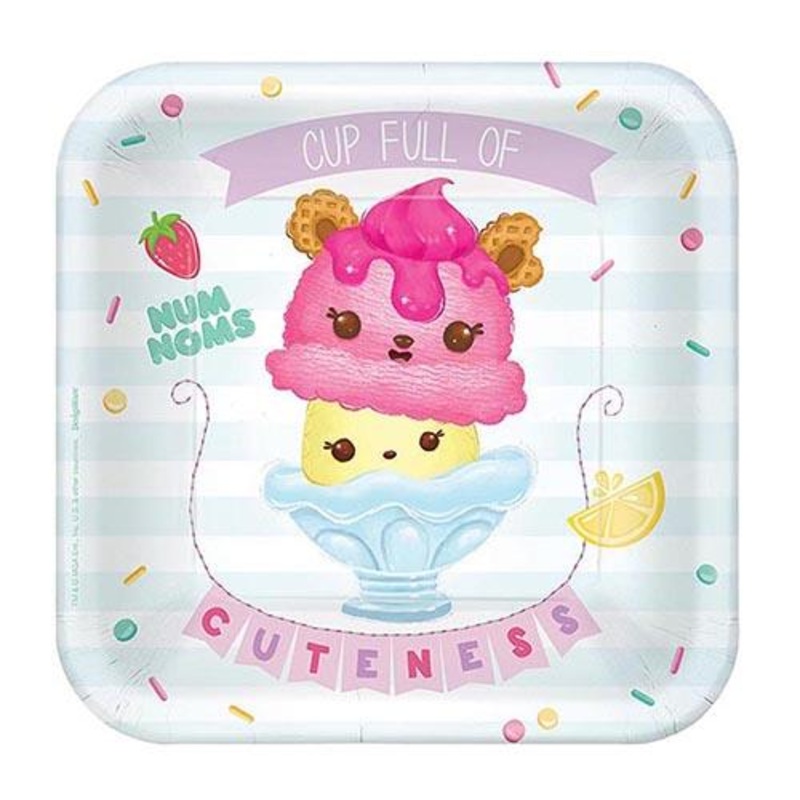Num Noms Paper Dessert Plates, 17.8cm (8ct)