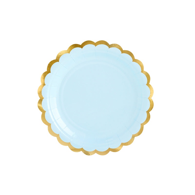 Pastel Blue Dessert Plate - 6ct