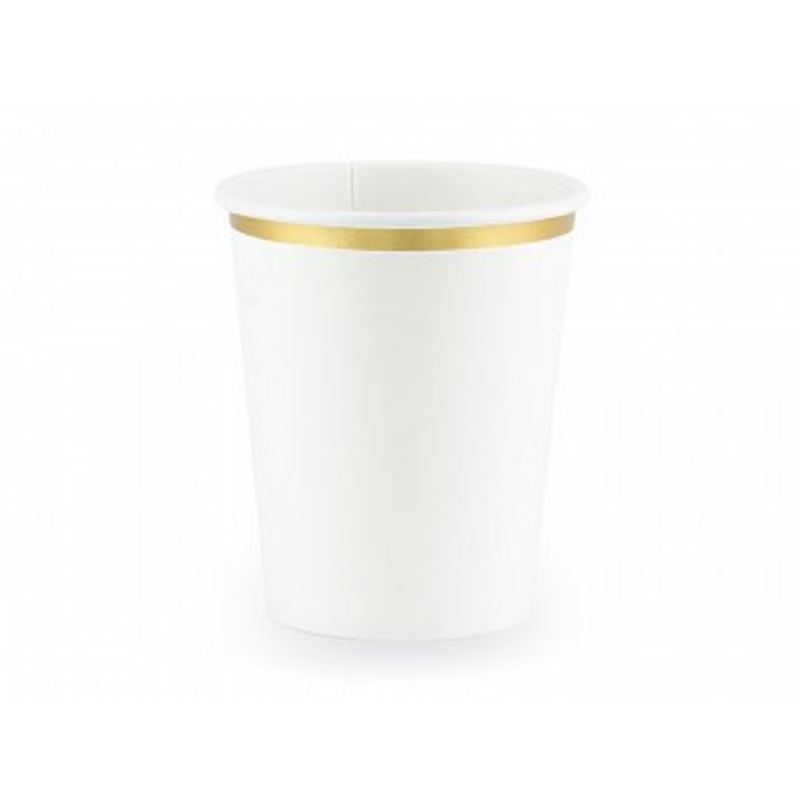 Pastel White Cups - 6ct