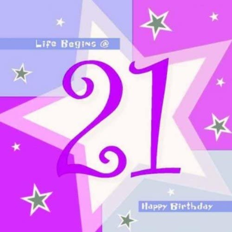 Pink Shimmer " Life Begins @ 21" Birthday Napkins - 16ct