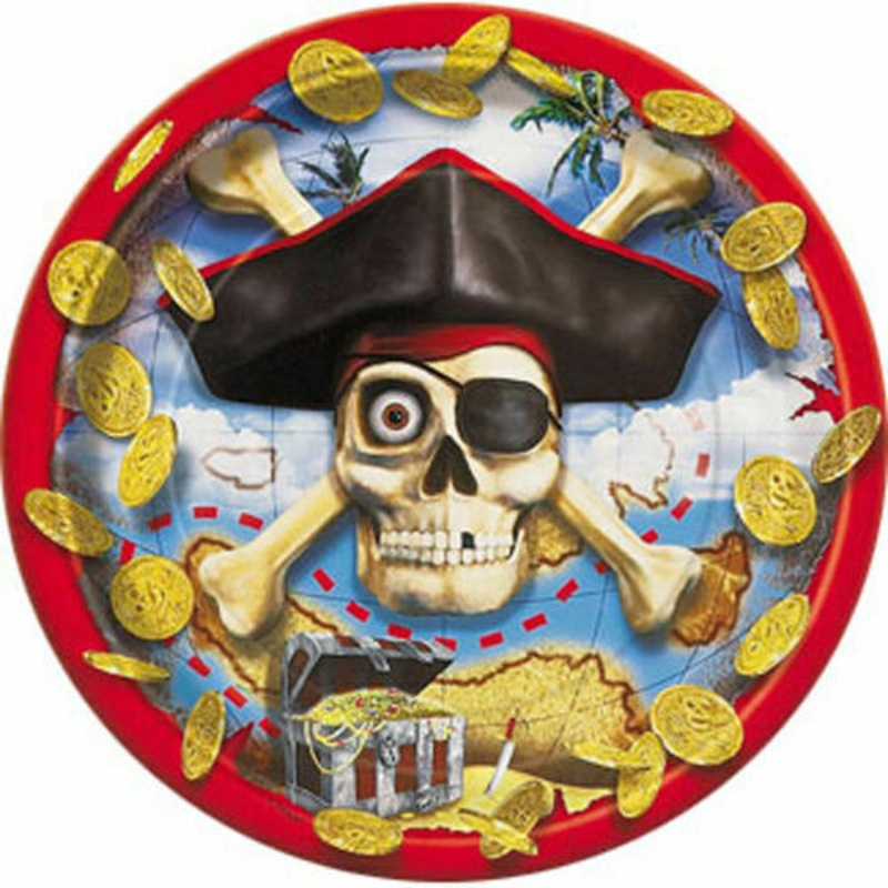 Pirate Bounty Paper Plates (17.8 diam)
