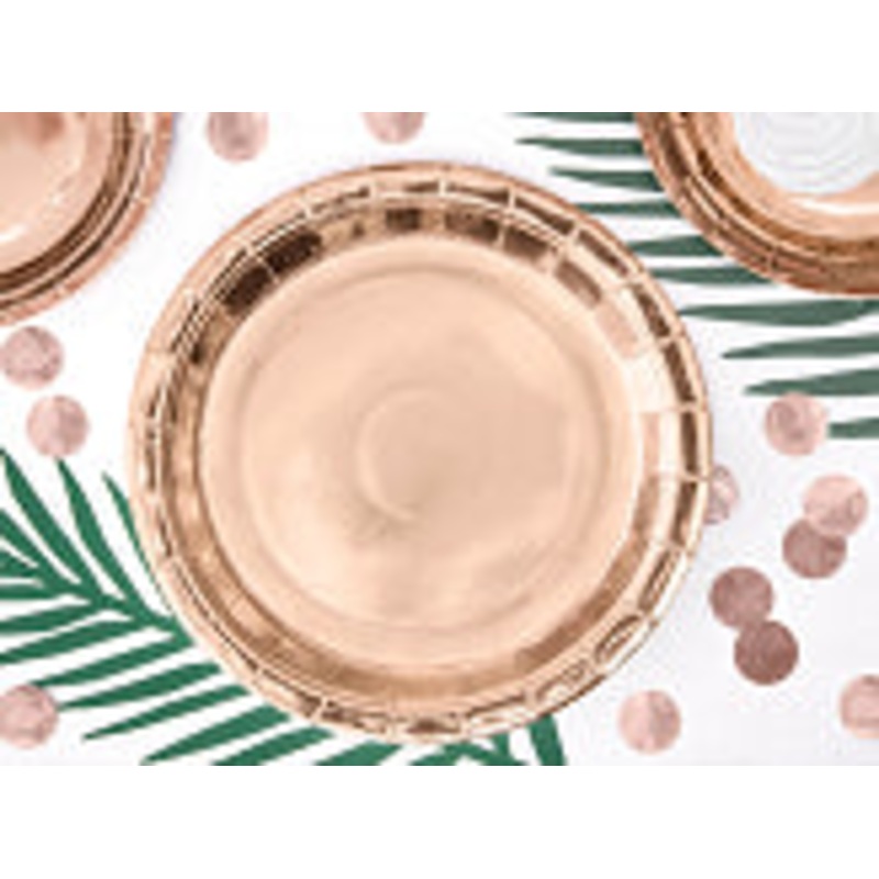 Rose Gold Paper Plates - 23cm