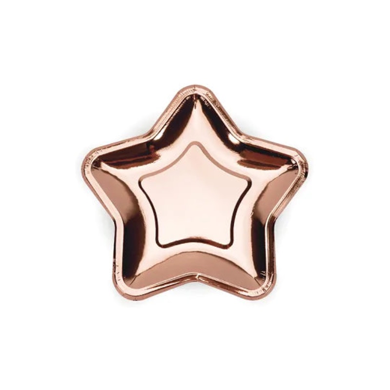 Rose Gold Star Plates  - 18cn