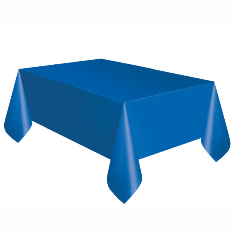 Royal Blue Solid Rectangular Plastic Table Cover, 54"x108"