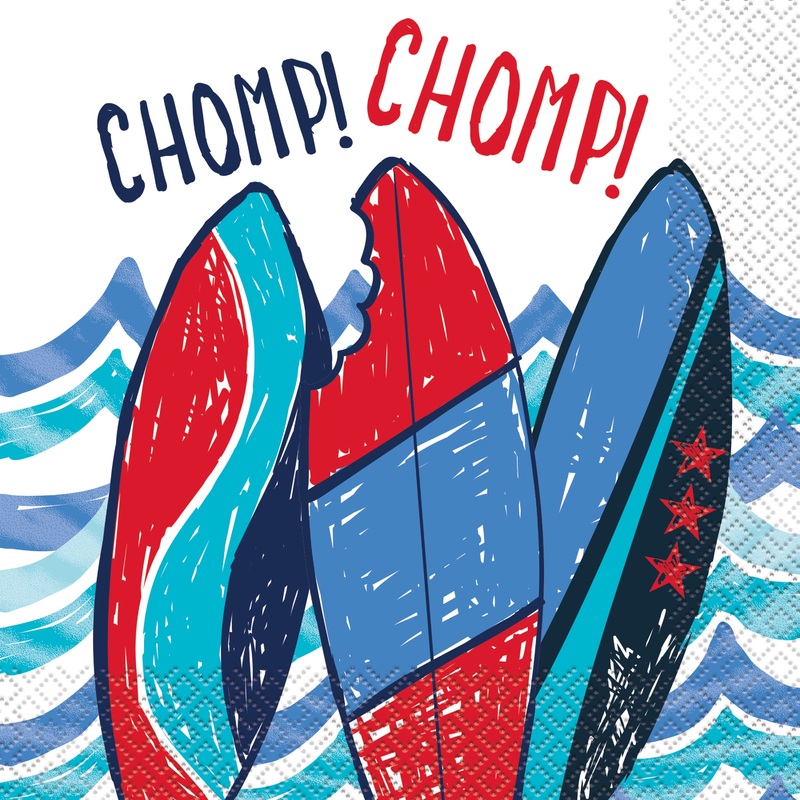 Shark Party Luncheon Napkins, 16ct