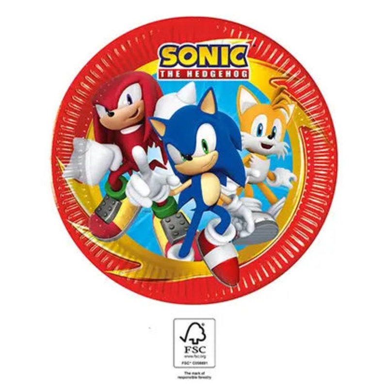 Sonic FSC Paper Plates Next Generation - 23cm - 8ct
