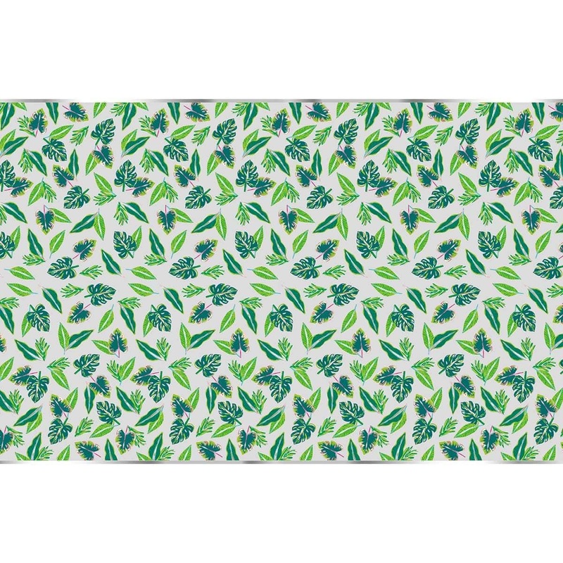 Tropical Leaves Foil Table Cover, 54" x 84''