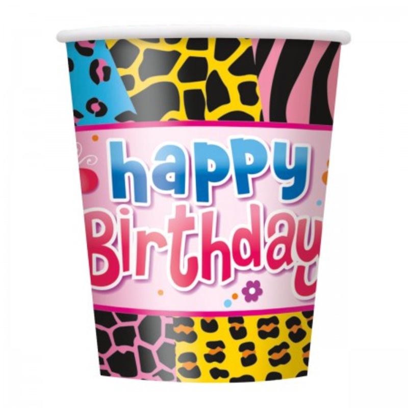 Wild Birthday, Paper Cups (8ct)