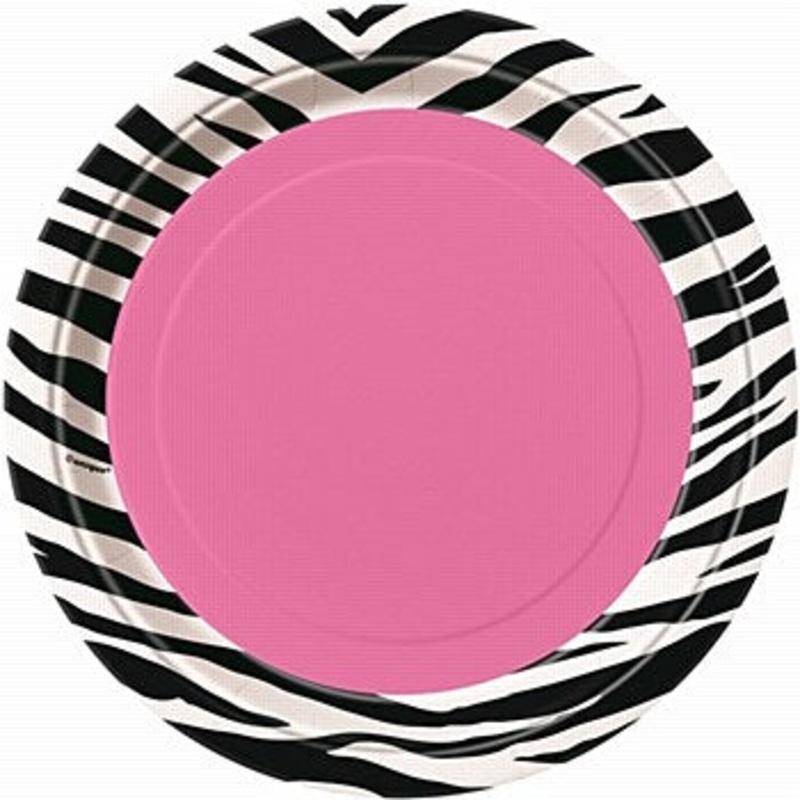 Zebra Passion 7" Dessert Plates - 8ct