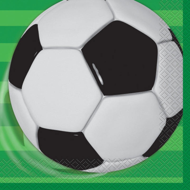 3D Soccer Luncheon Napkins, 16ct