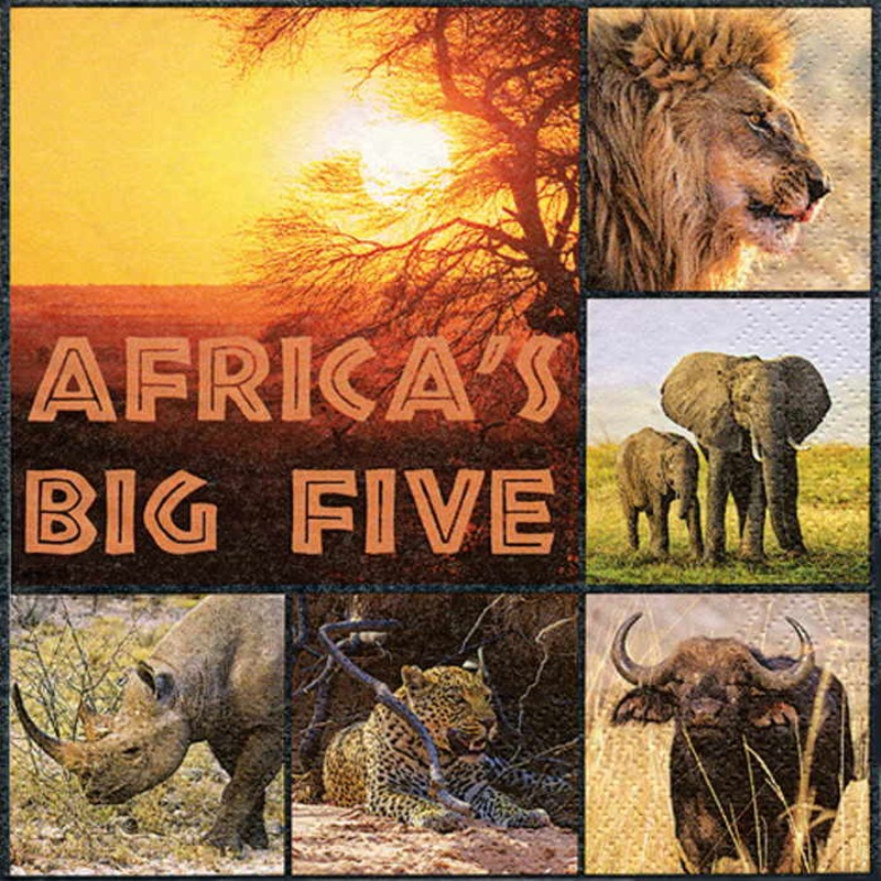 African Safari Napkins 3 Ply Pack of 20