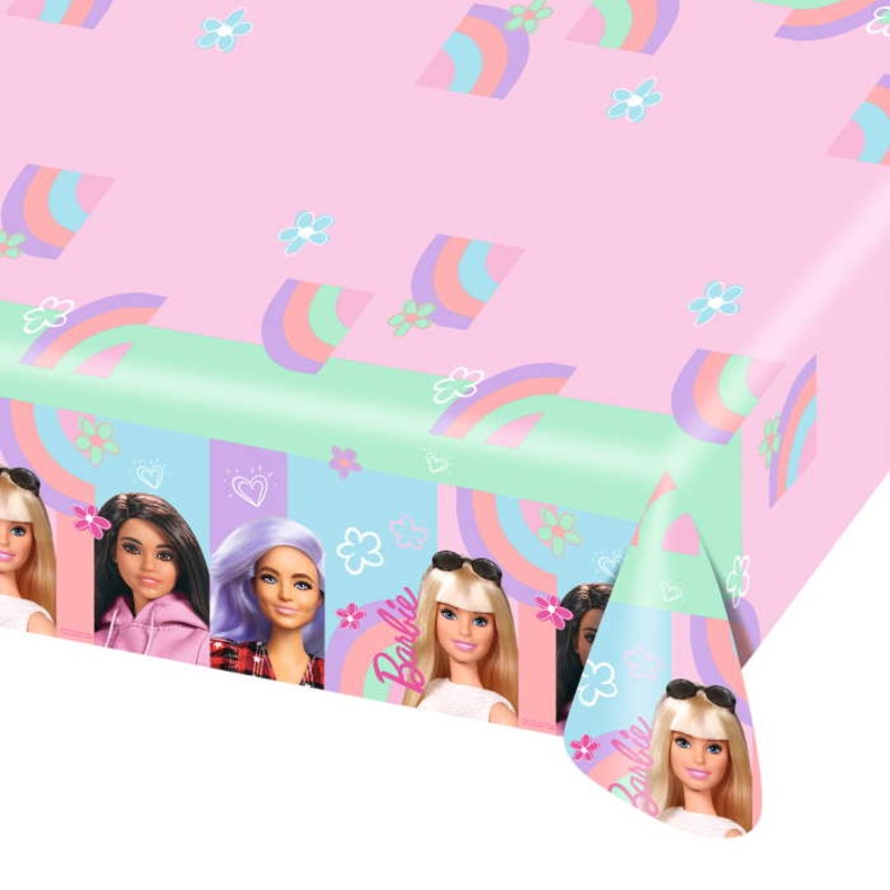 Barbie Paper Tablecloth: Party Tablecover 120 x 180cm
