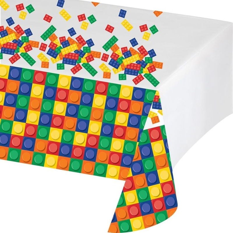 Building Block Tablecloth: Plastic Party 137 x 274cm