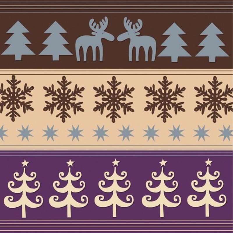Christmas Napkins Snowflake, Star & Moose Pack of 20
