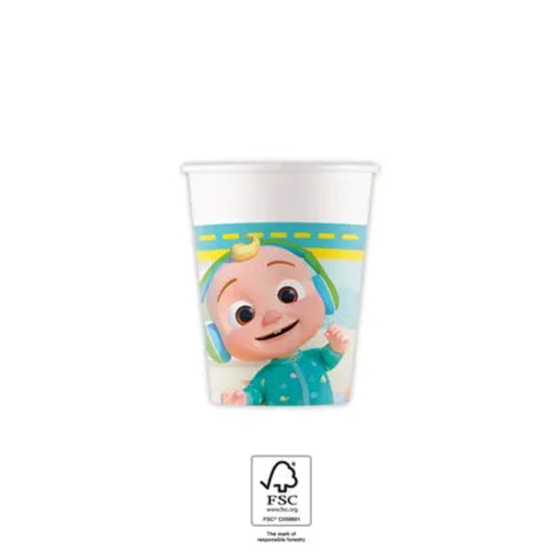 Cocomelon Paper Cups 200 ml FSC. - 8ct
