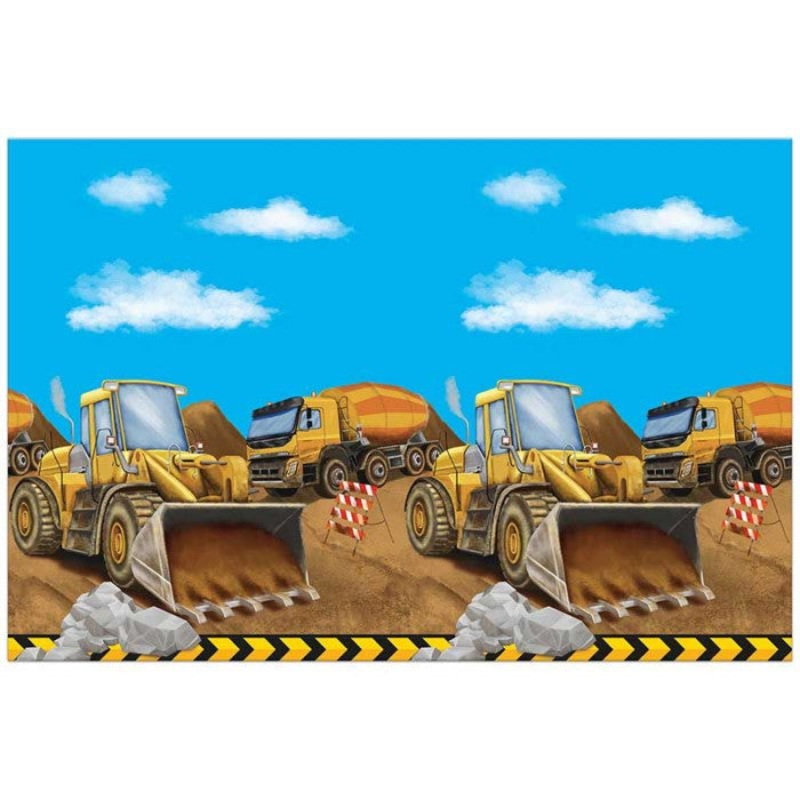 Construction Party Table Cover 120 x 180cm