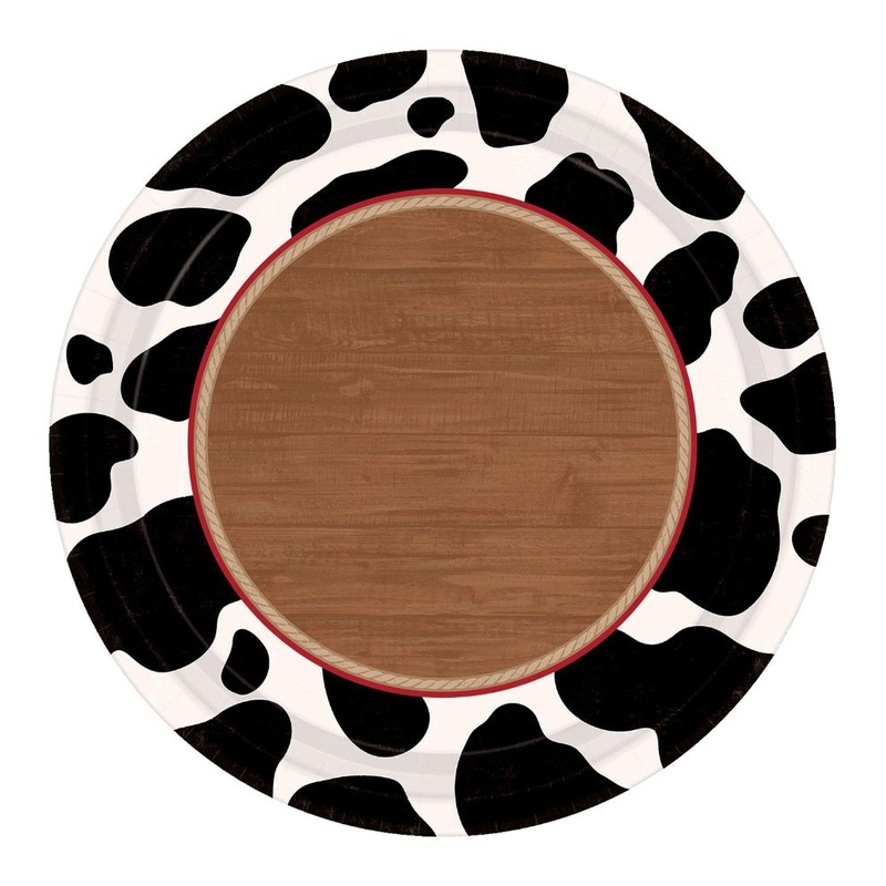 Cowboy Western Party 26cm Plates Pack of 8