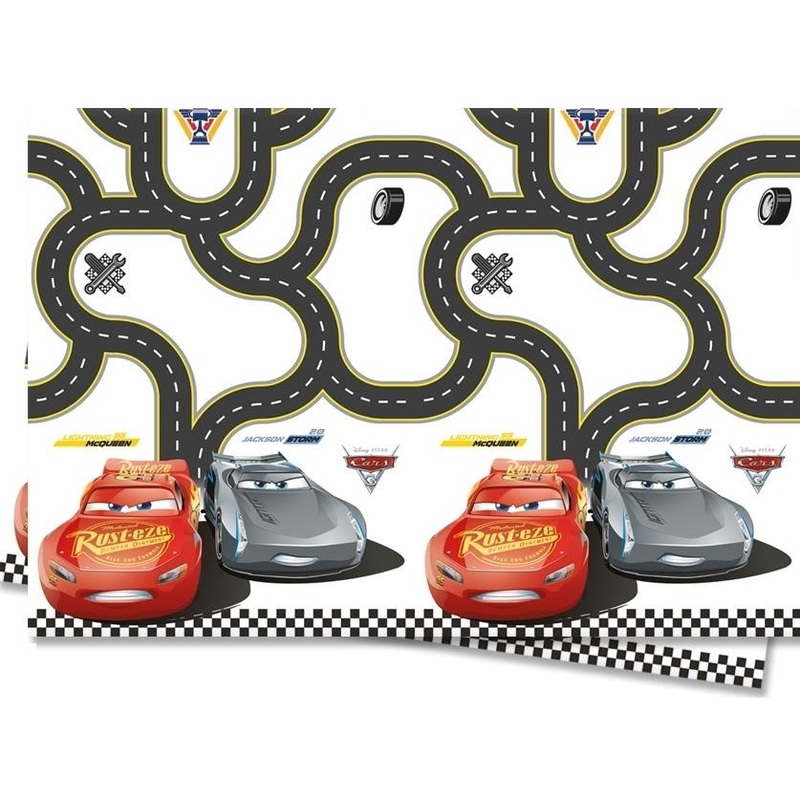 Disney Cars Tablecloth: Plastic Party Table Cover 120 x 180cm