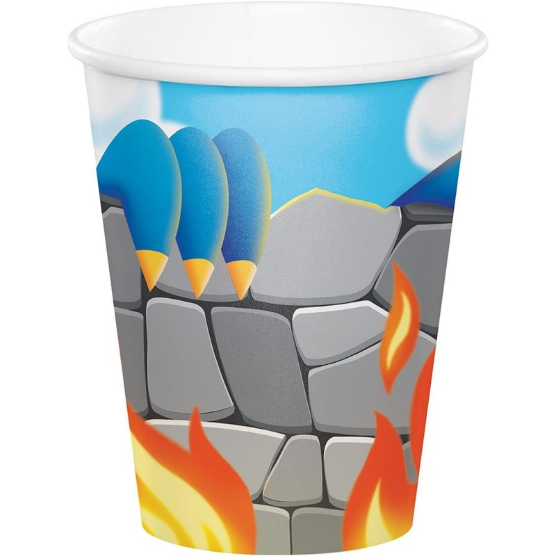 Dragon Paper Party Cups Pack of 8