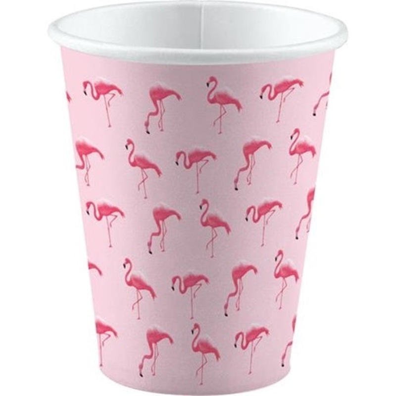 Flamingo Paradise FSC Paper Cups - 8ct