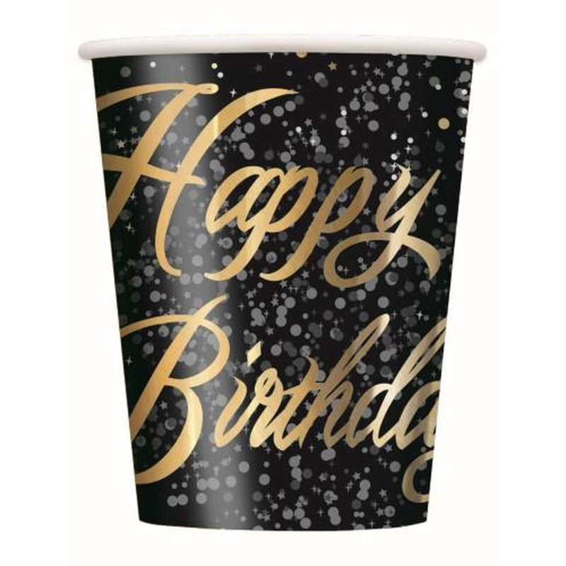 Foil Glitz Gold Paper Cups (8ct)