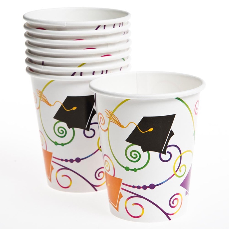 Grad Scroll Paper Cups (8ct)
