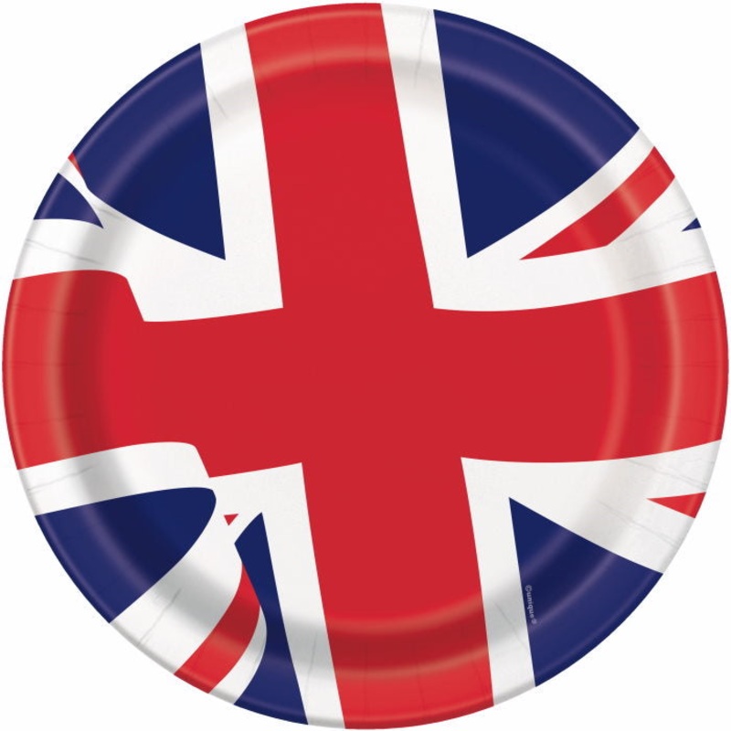 Great Britain Union Jack Party Plates 23cm Pack of 8