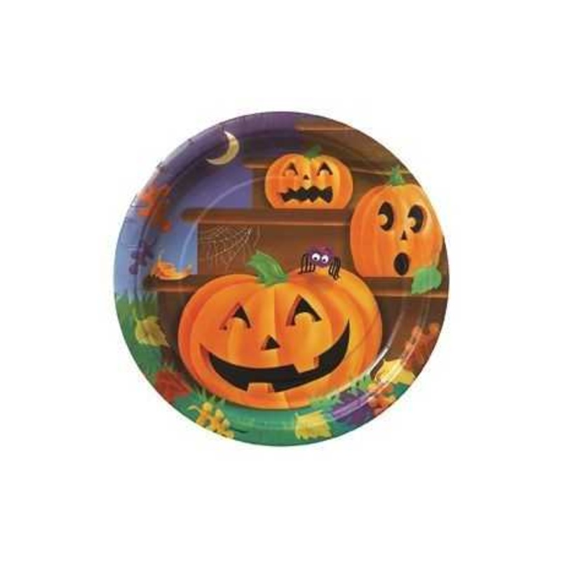 Halloween Pumpkin Steps Dessert Plates, 17.8cm (8ct)