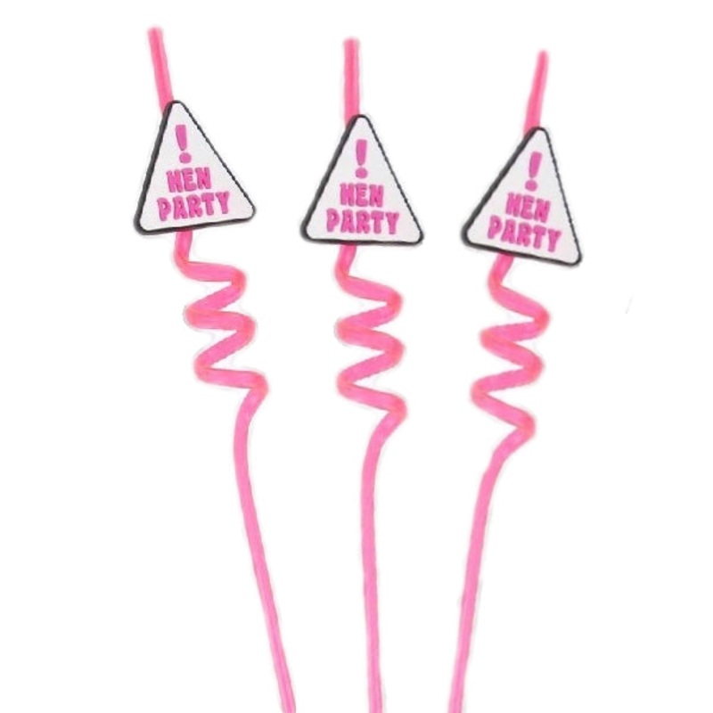 Hen Party Party Drinking Straws Pack of 3
