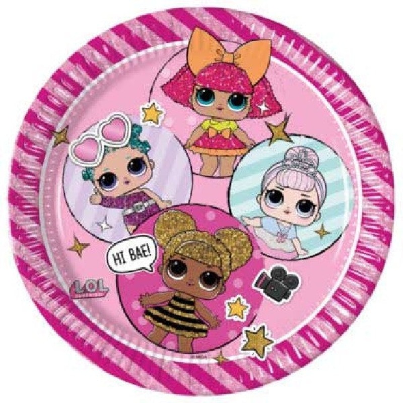 LOL Surprise Round 23cm Dinner Plates, 8ct