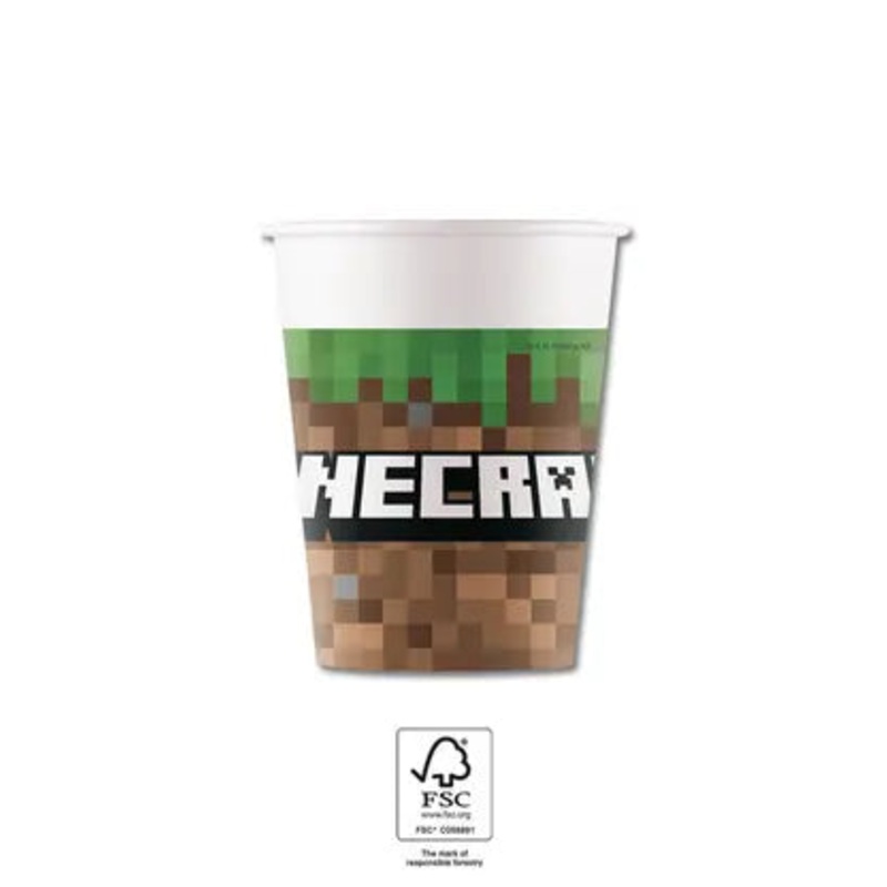 Minecraft FSC Paper Cups 200 ml - 8ct