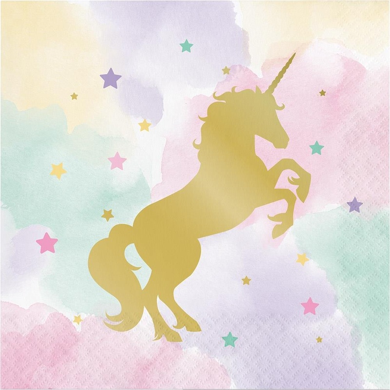 Pastel Unicorn Napkins Pack of 16