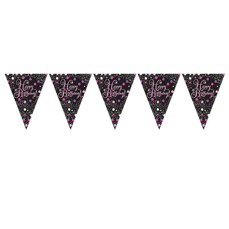 Pink Celebration Happy Birthday Bunting