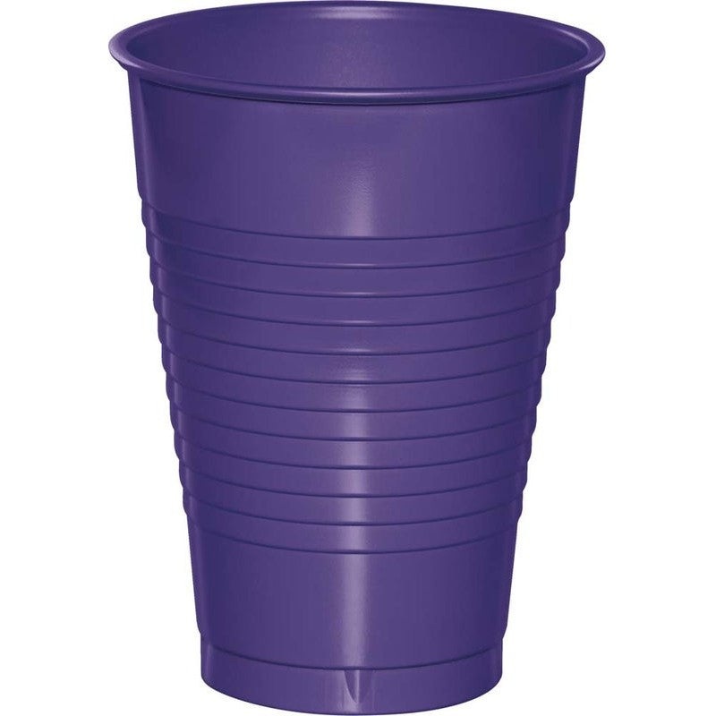 Purple Plastic 12 oz Tumblers (20CT)