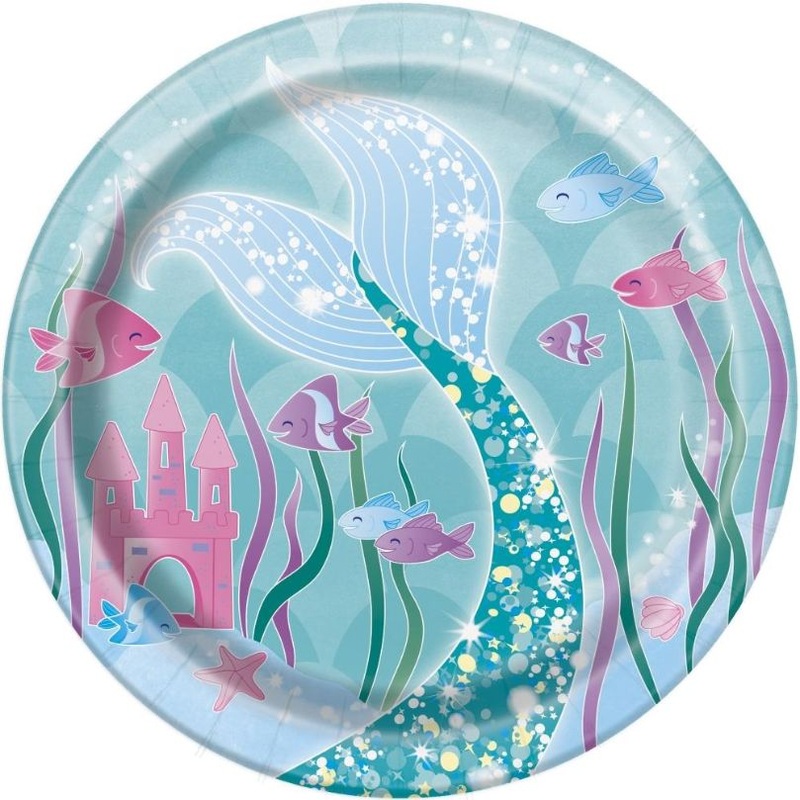 Small Mermaid Party Plates Pack of 8