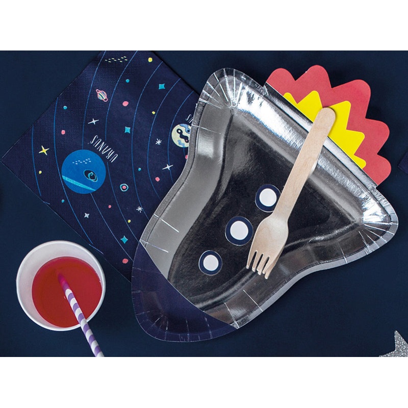 Space Rocket Plates - 6pcs