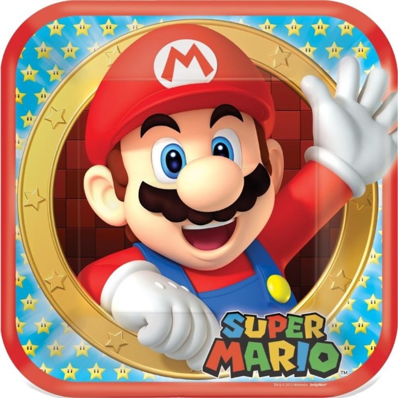 Super Mario Party Plates Pack of 8