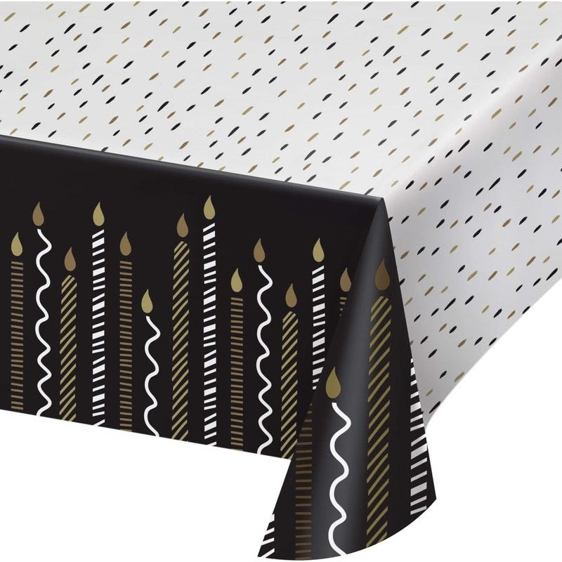 Table Cover Printed All Over Print 1 Count 54x96 Golden Wishes