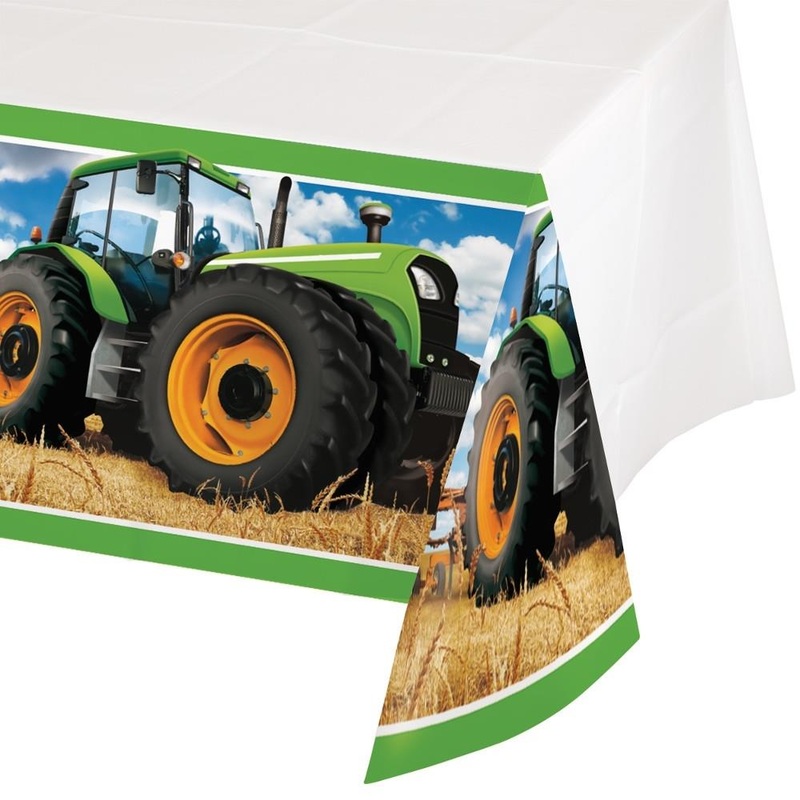 Tractor Plastic Party Tablecloth 137 x 274cm