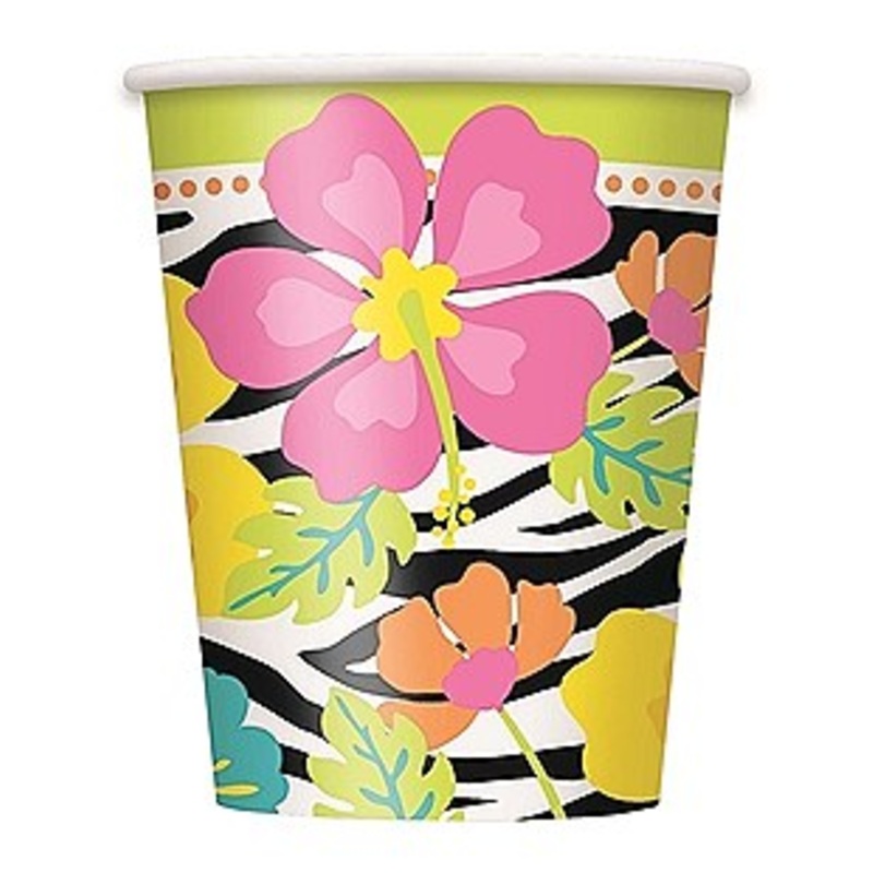 Wild Luau Cups - 8ct