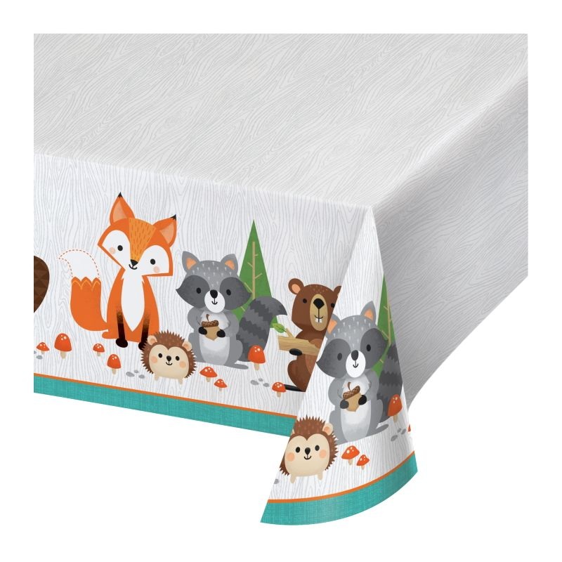 Wild Woodland Tablecloth: Plastic Party Tabecover 137 x 259cm